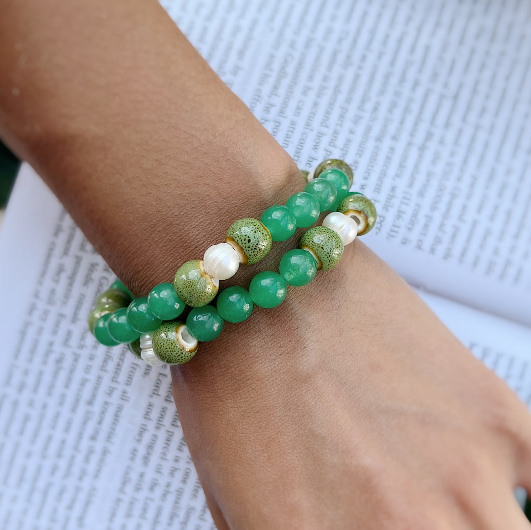 Green Goddess Bead Bracelet