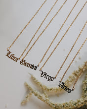 Zodiac Nameplate | Gold