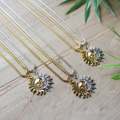 Sun & Moon BFF Necklace Set