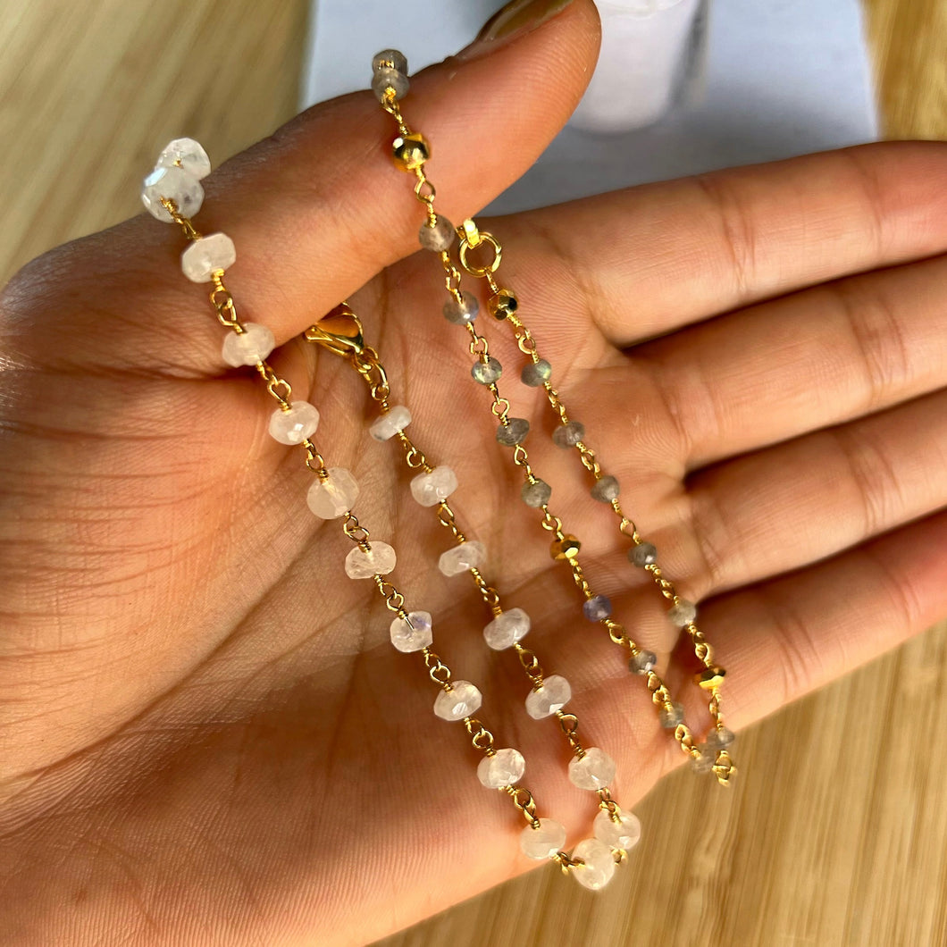 Simple Moonstone Bracelet