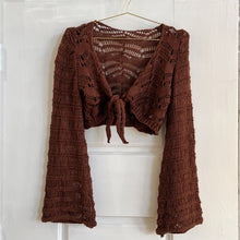 Brown Crochet Tie Top