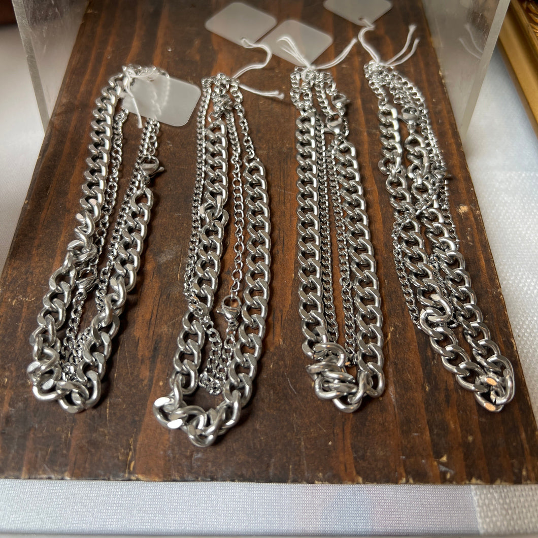 Double Anklet Set (Silver & Gold)