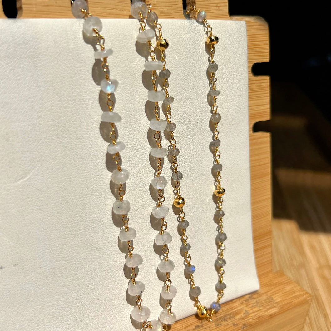 Simple Moonstone Anklet