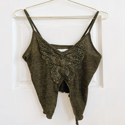 Olive Butterfly Tank | Size M