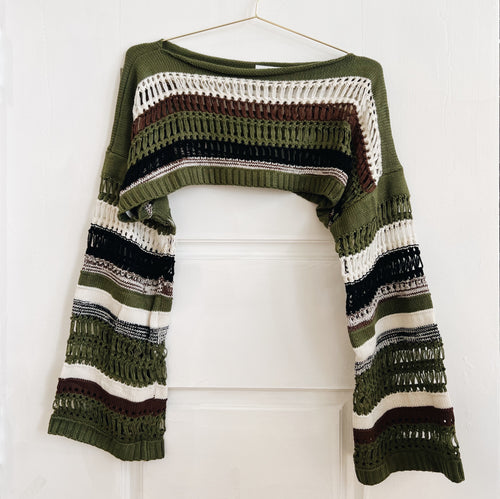 Multi Crochet Crop Sweater