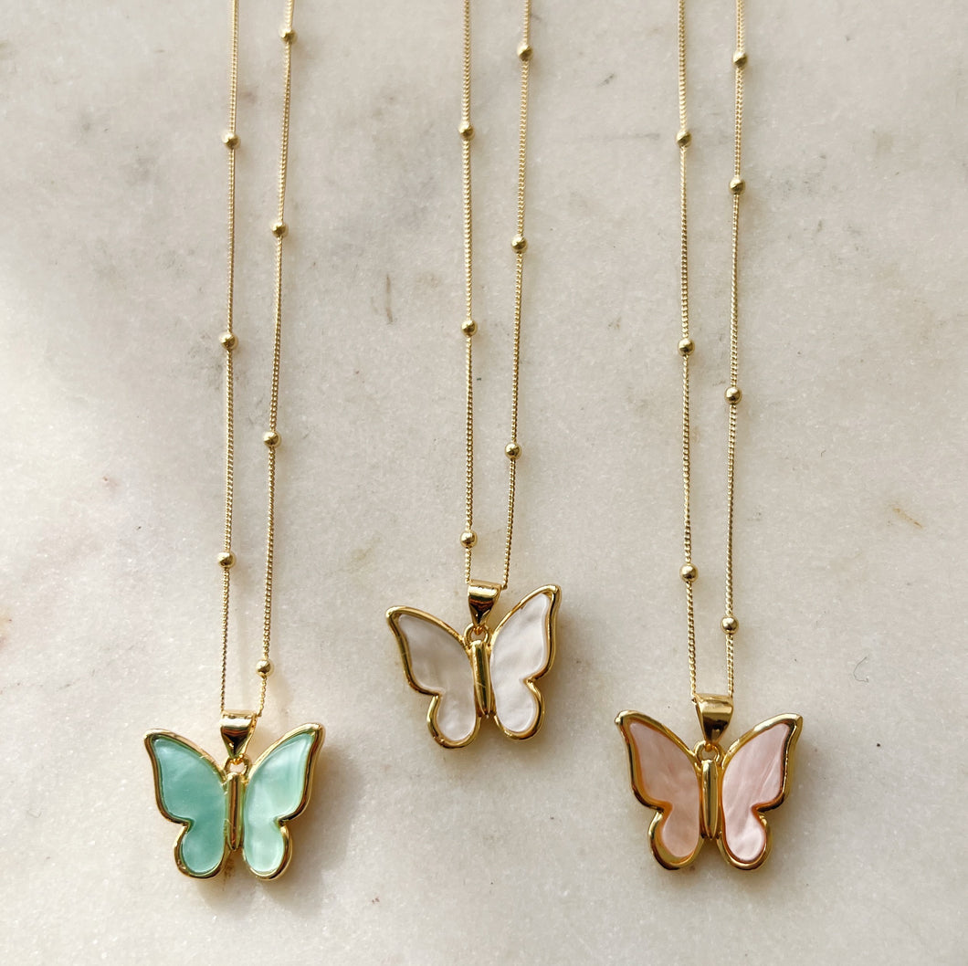 Butterfly Necklace • 24k Gold Filled