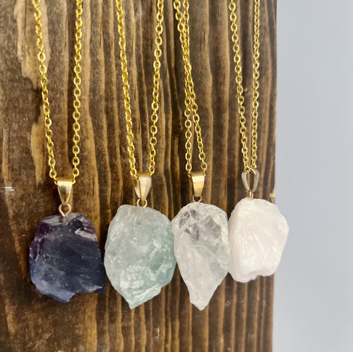 Crystal Chunk Necklace • Multiple Options