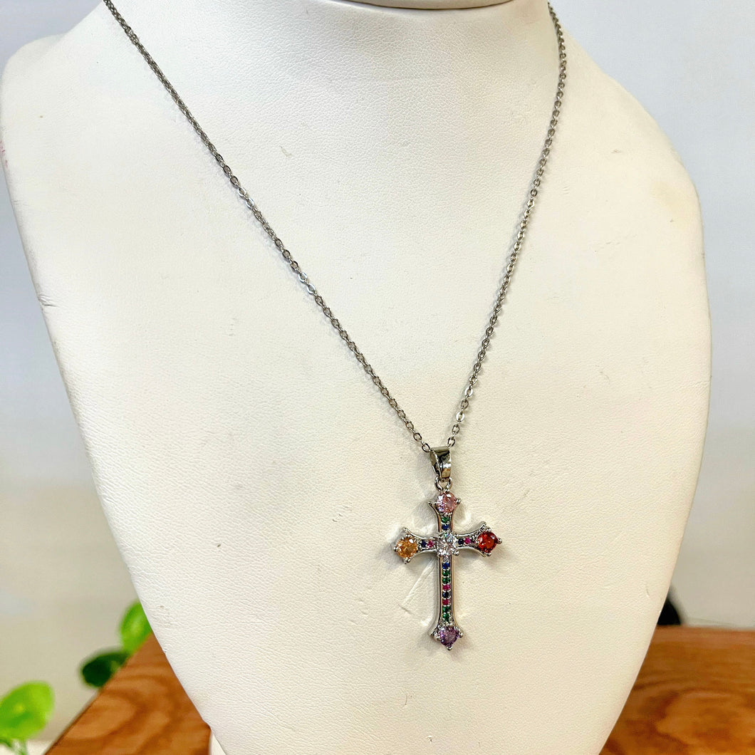 Eternity Cross Necklace
