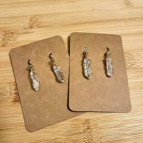 Quartz Caged Earrings