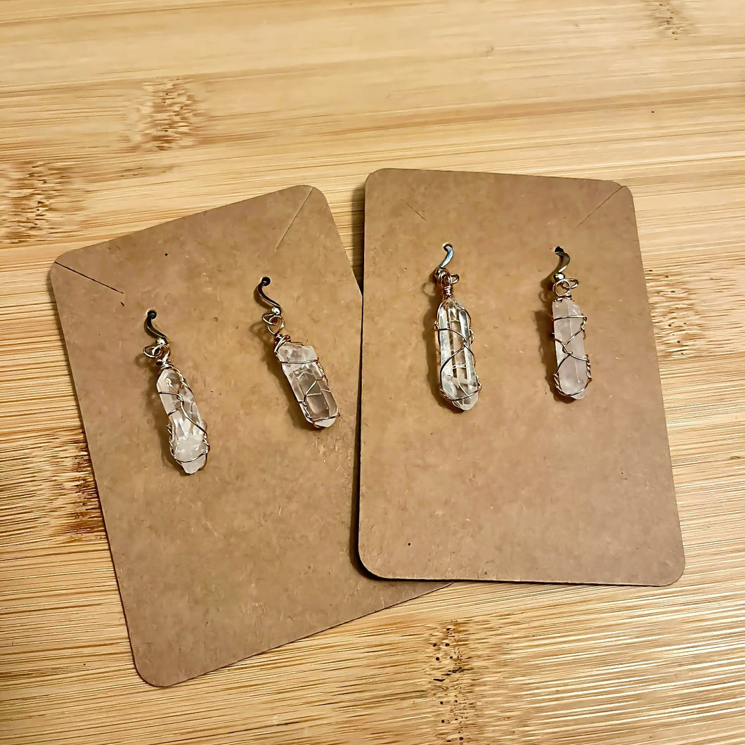 Quartz Caged Earrings