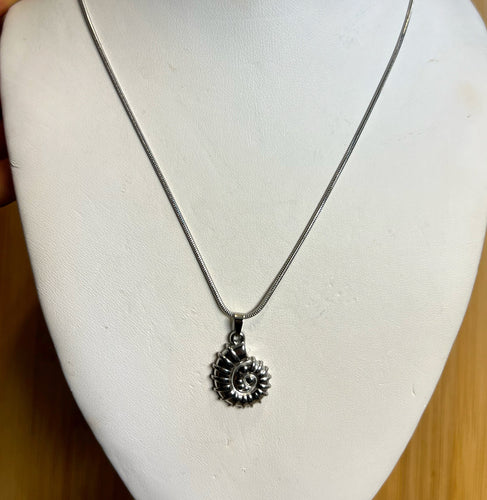 Silver Conch Necklace