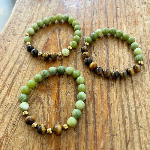 Tigers Eye Serpentine Bracelets • Multiple Style