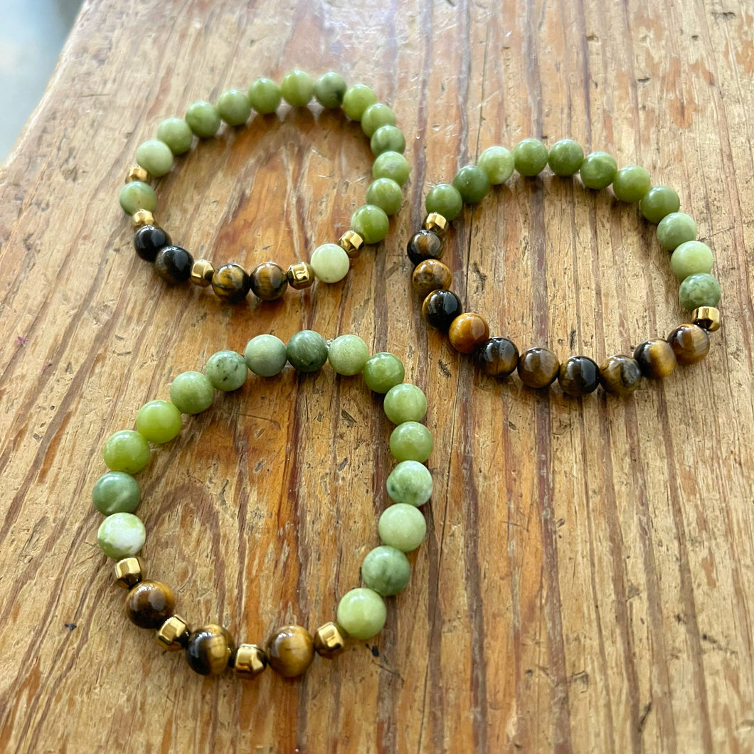 Tigers Eye Serpentine Bracelets • Multiple Style
