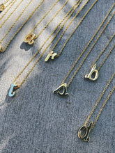 SALE • Initial Script Necklace • Gold