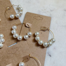 Pearl Wire Hoops