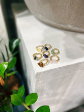 Crystal Bead Rings • Gold Bead