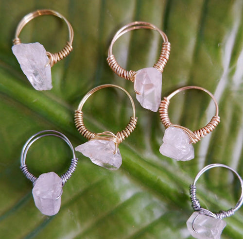 Clear Quartz Ring • Silver & Gold