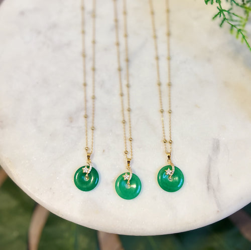 Jade Star Necklace • 24k Gold Filled