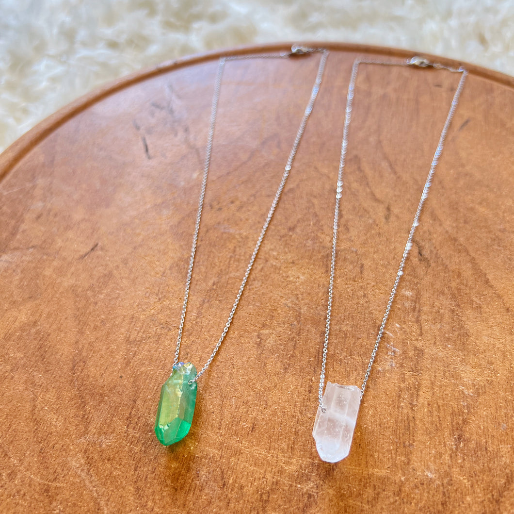 Simple Crystal Chunk Necklaces