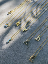 SALE • Initial Script Necklace • Gold