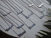 Zodiac Nameplate Necklace • Silver